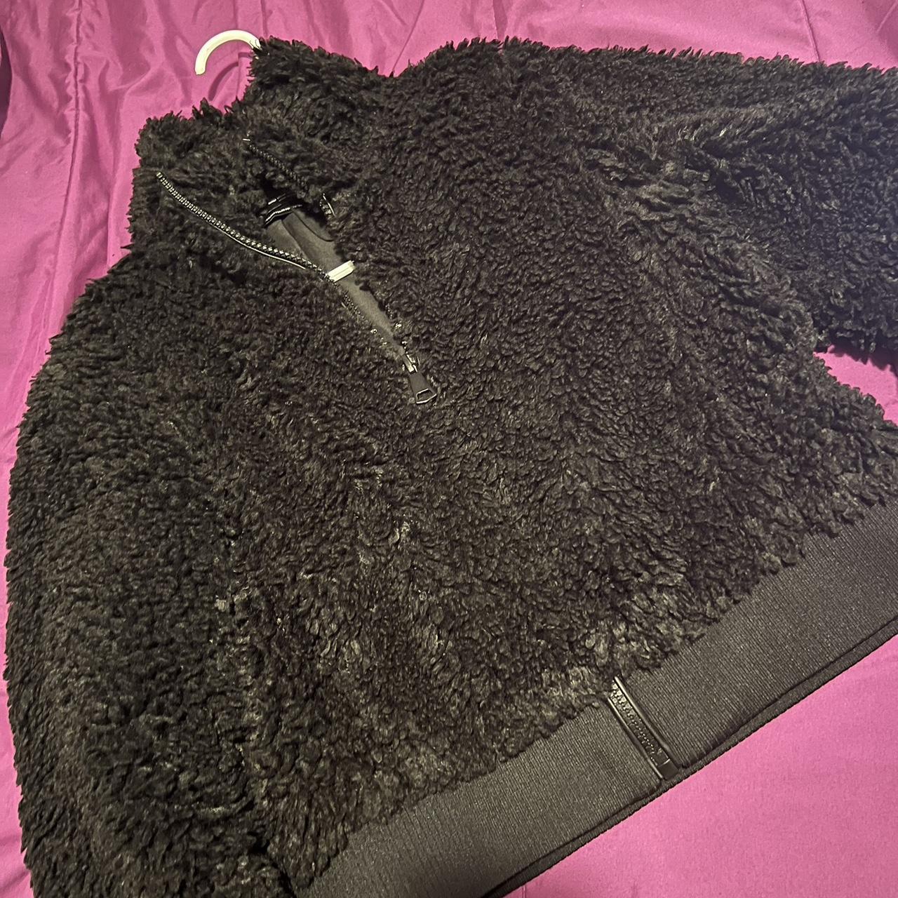 Black ZARA teddy bear jacket Worn couple times Depop