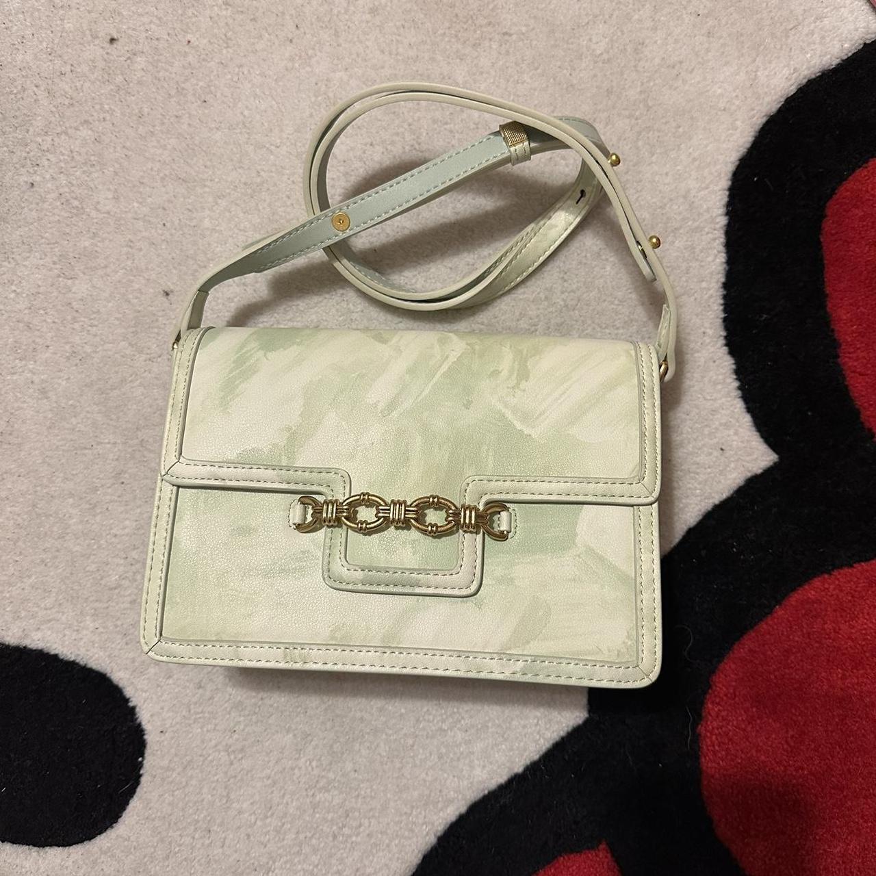 Women's Green and Gold Bag | Depop