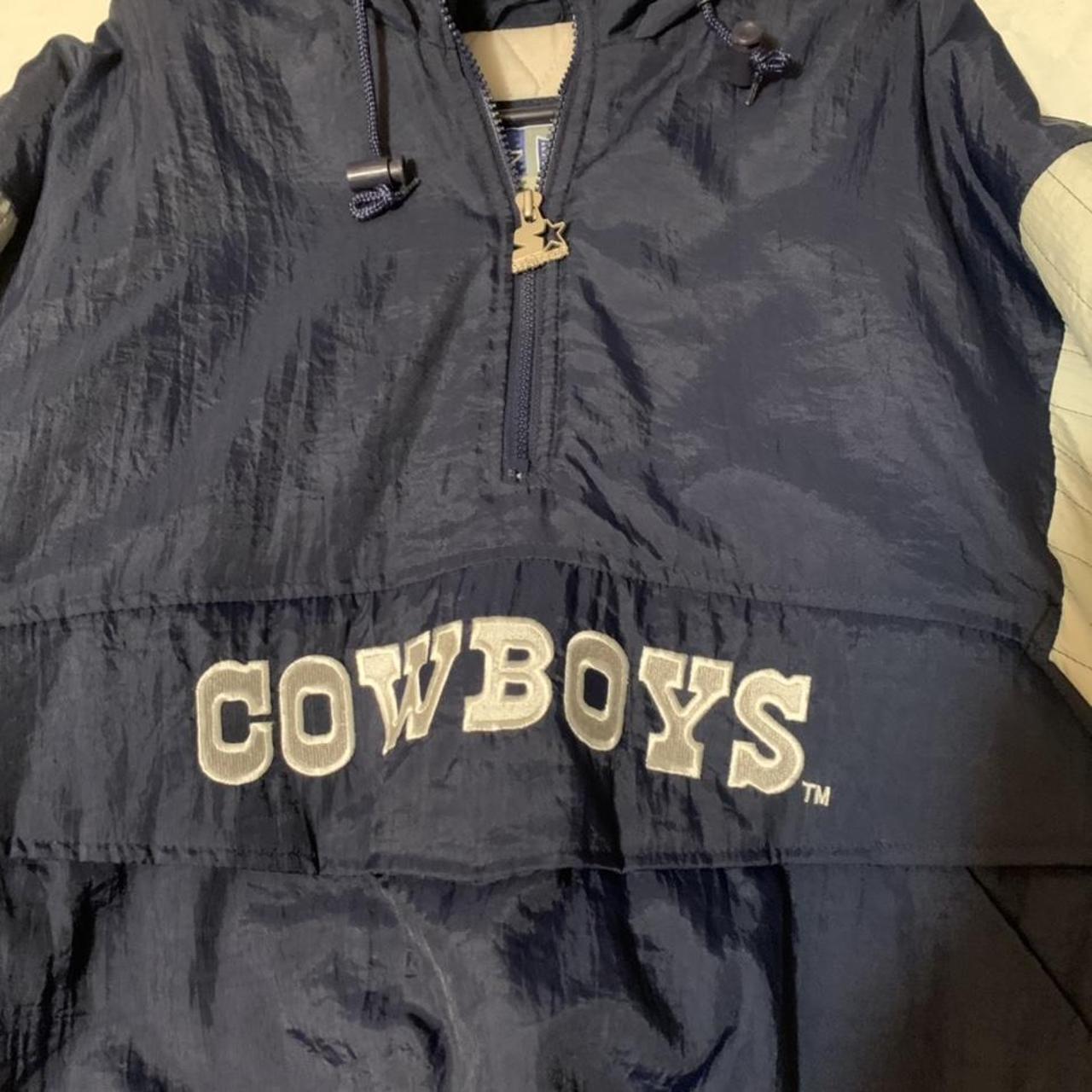 Vintage Dallas Cowboys puffer jacket. Full zip and - Depop