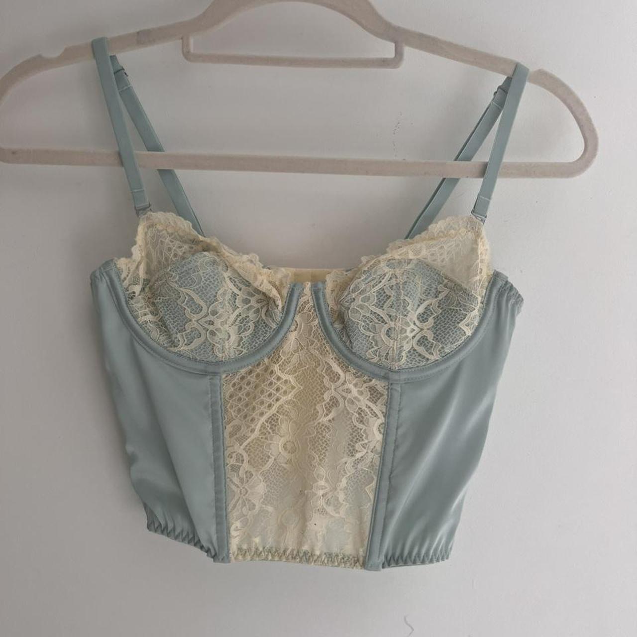 Urban outfitters blue corset top Size small... Depop
