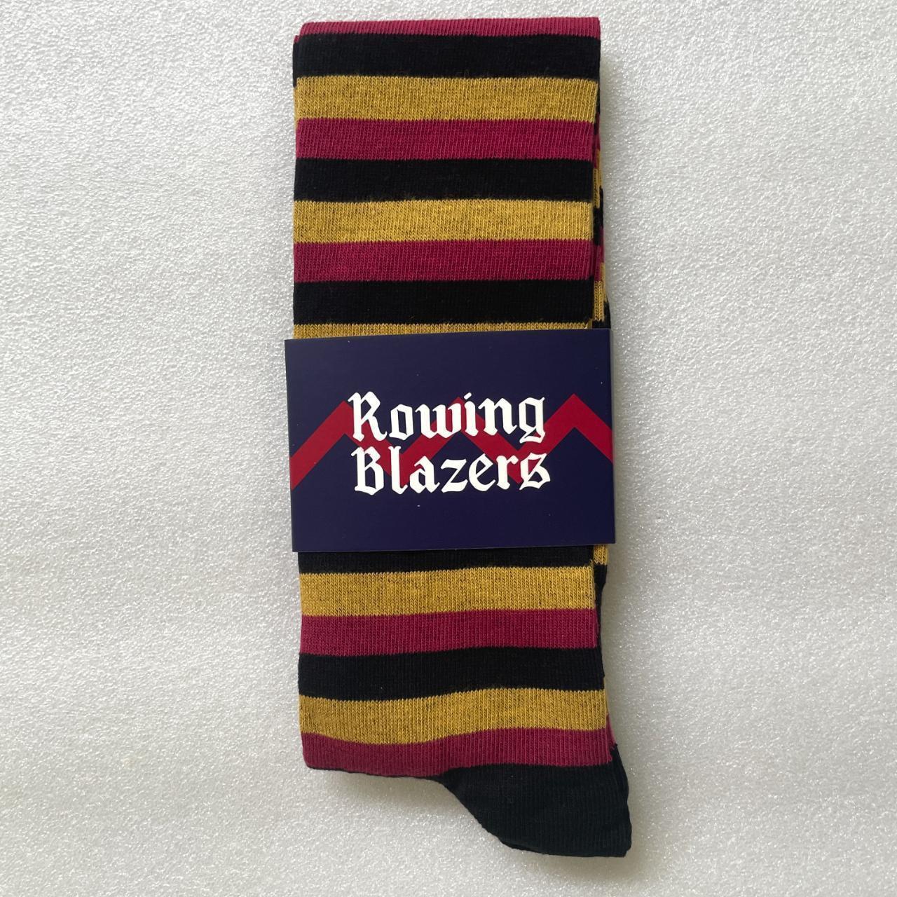 Rowing Blazers Women's Yellow and Red Socks Depop