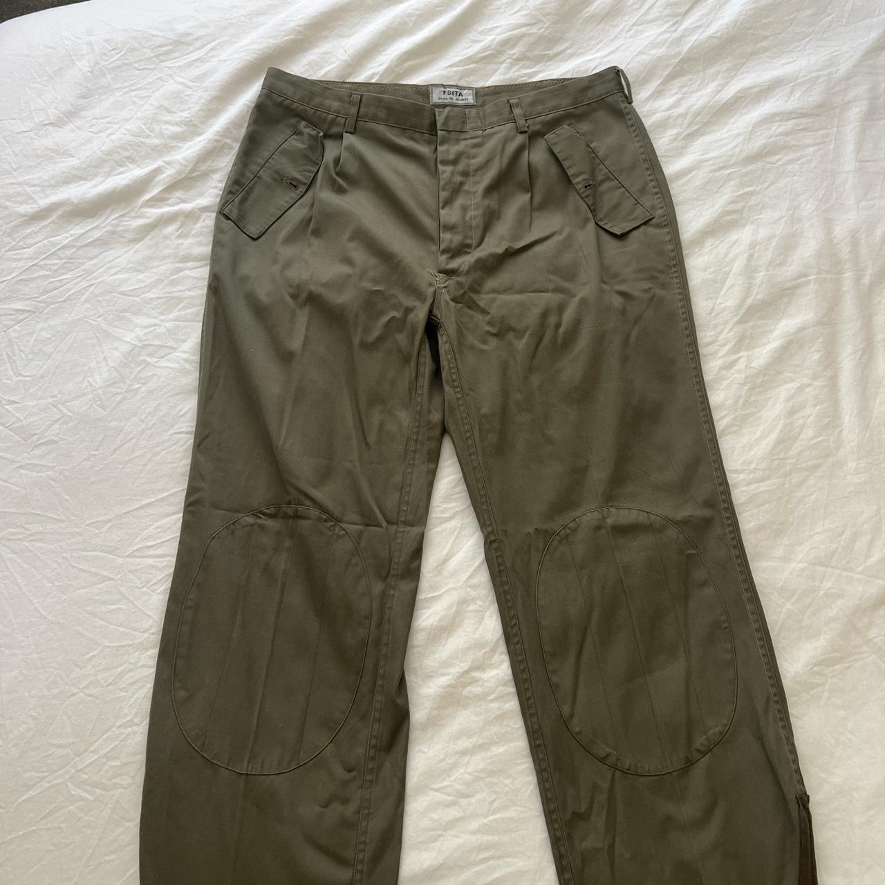 Vintage Military Surplus Pants Zippers at the... Depop