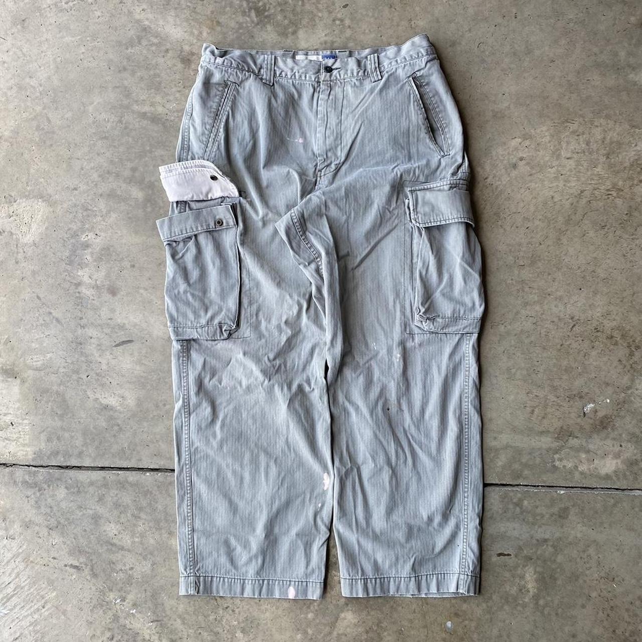 Vintage 90s Gap hbt herringbone twill military cargo... - Depop