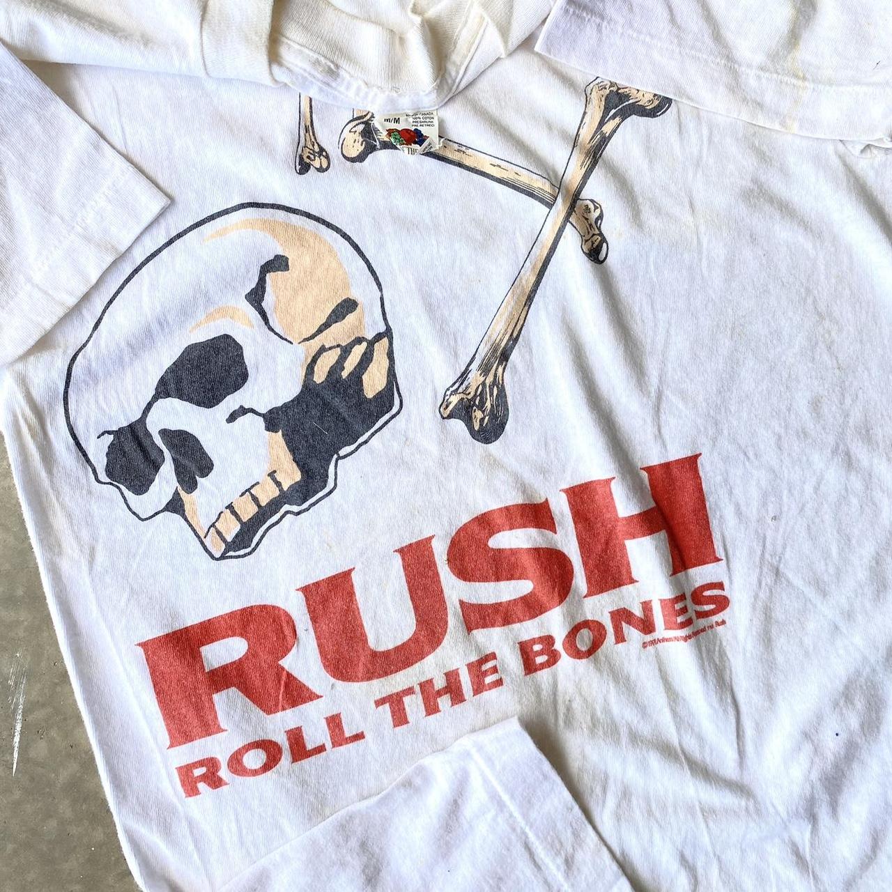 RUSH 90s VINTAGE Tシャツ ROLL THE BONES 90s Rush Roll the Bones All Over Print AOP Album Rock Band T