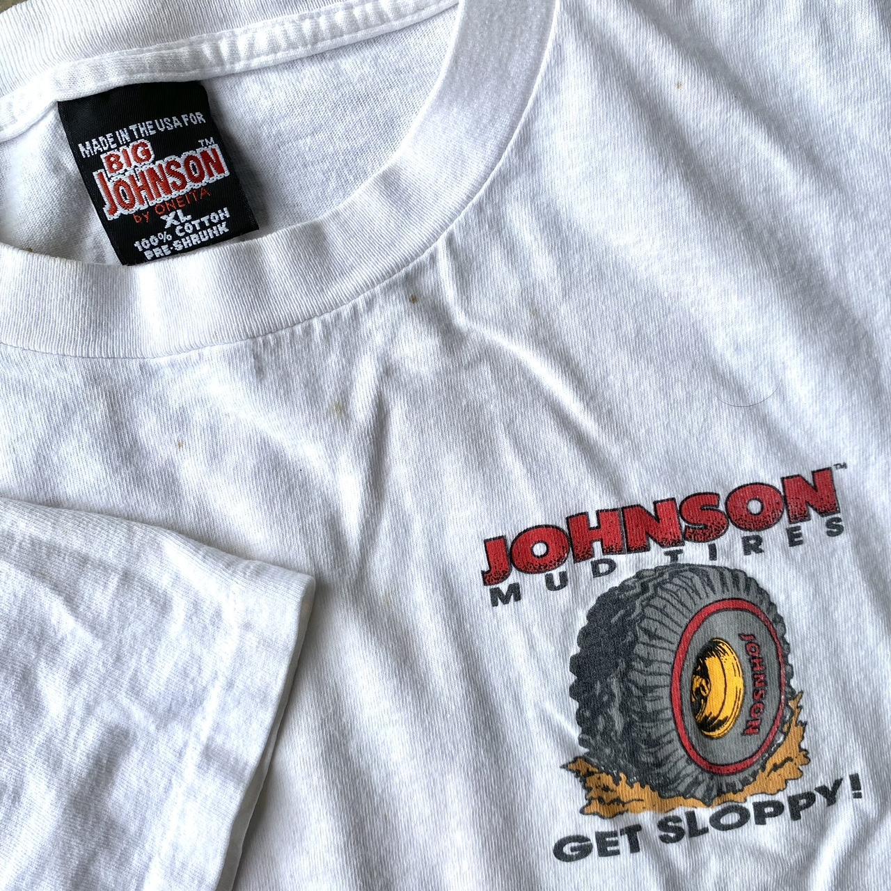Vintage 90s Big Johnson tshirt mud tires innuendo | Depop