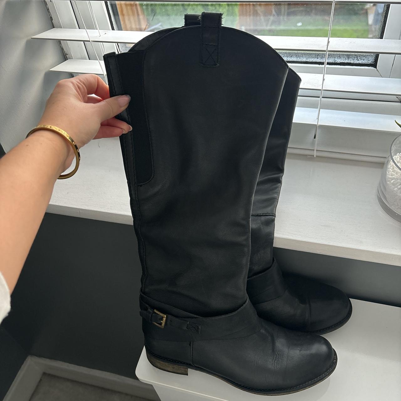 Debenhams long best sale black boots