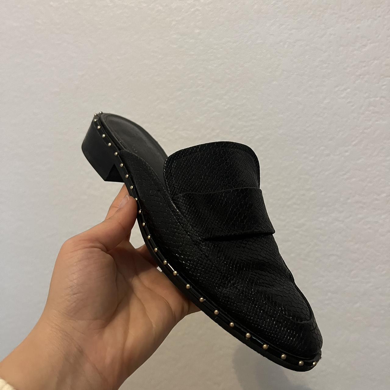 Adrianna Papell black cocodrile style loafers some Depop