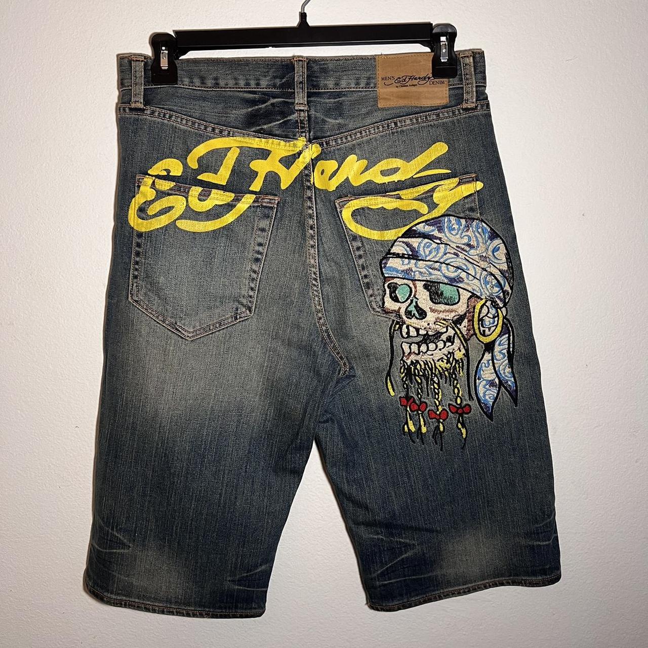 crazy rare ed hardy jorts // 31’ check out my... - Depop