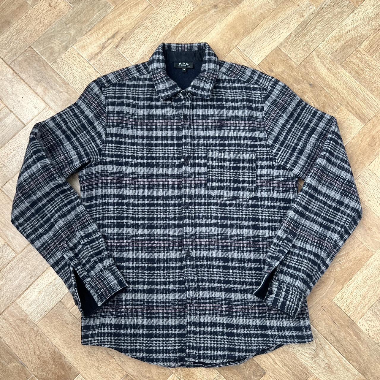A.P.C. flannel shirt in size medium. Made in a... - Depop
