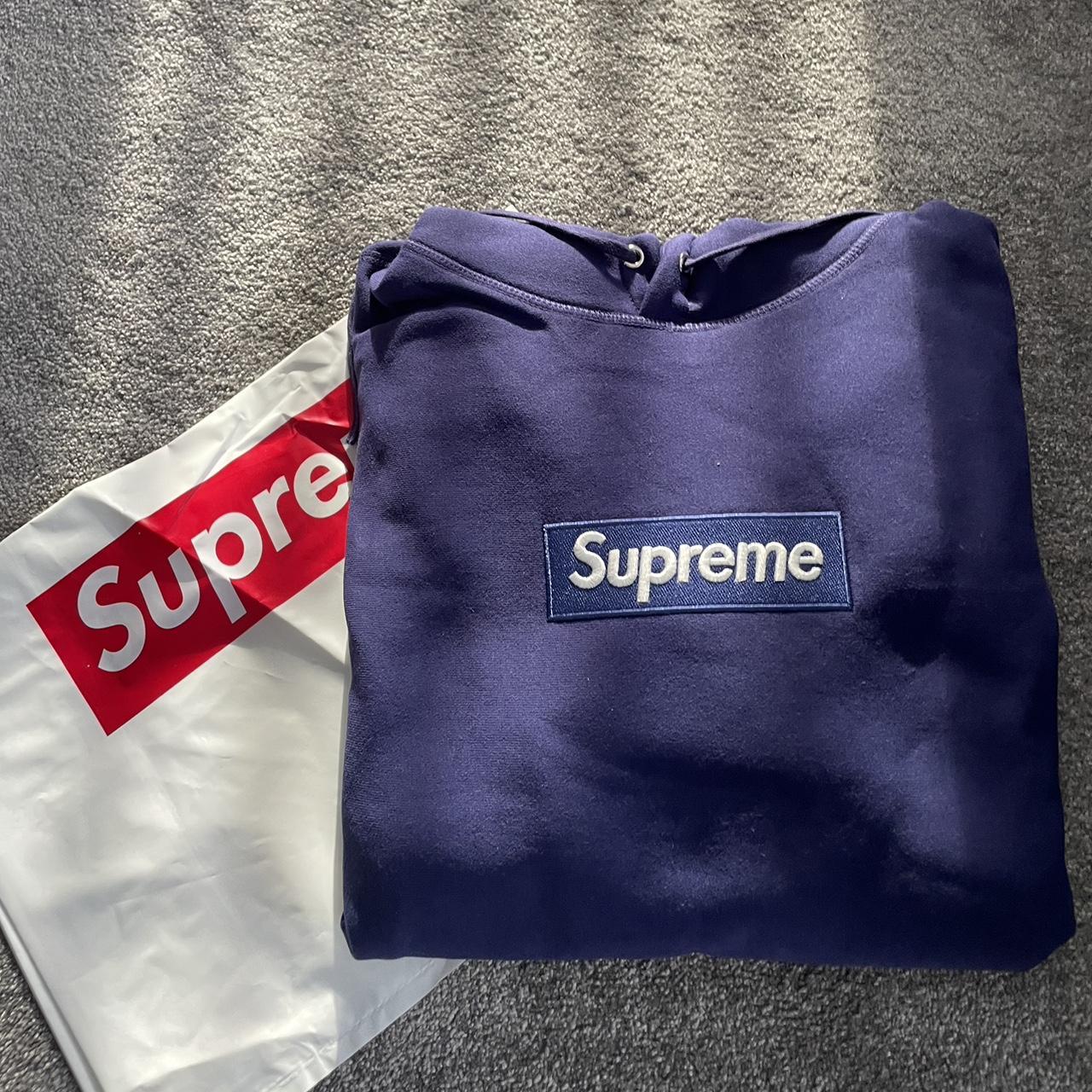 Supreme royal blue outlet box logo