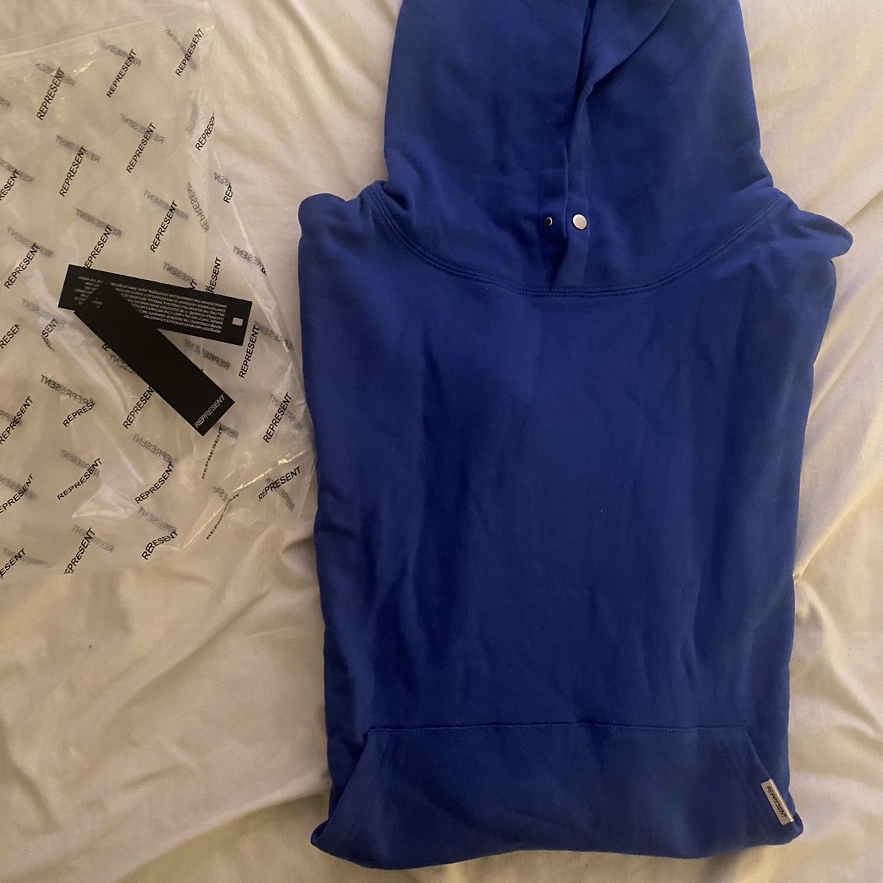 Blue represent hoodie Worn twice Gifted but not my... - Depop