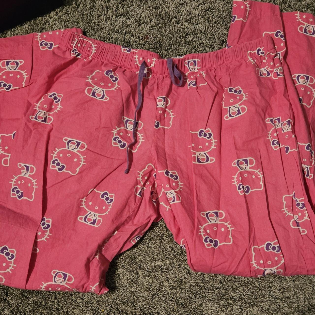 Plush Pink Snowflake Fleece Pajama Pants Large - Depop