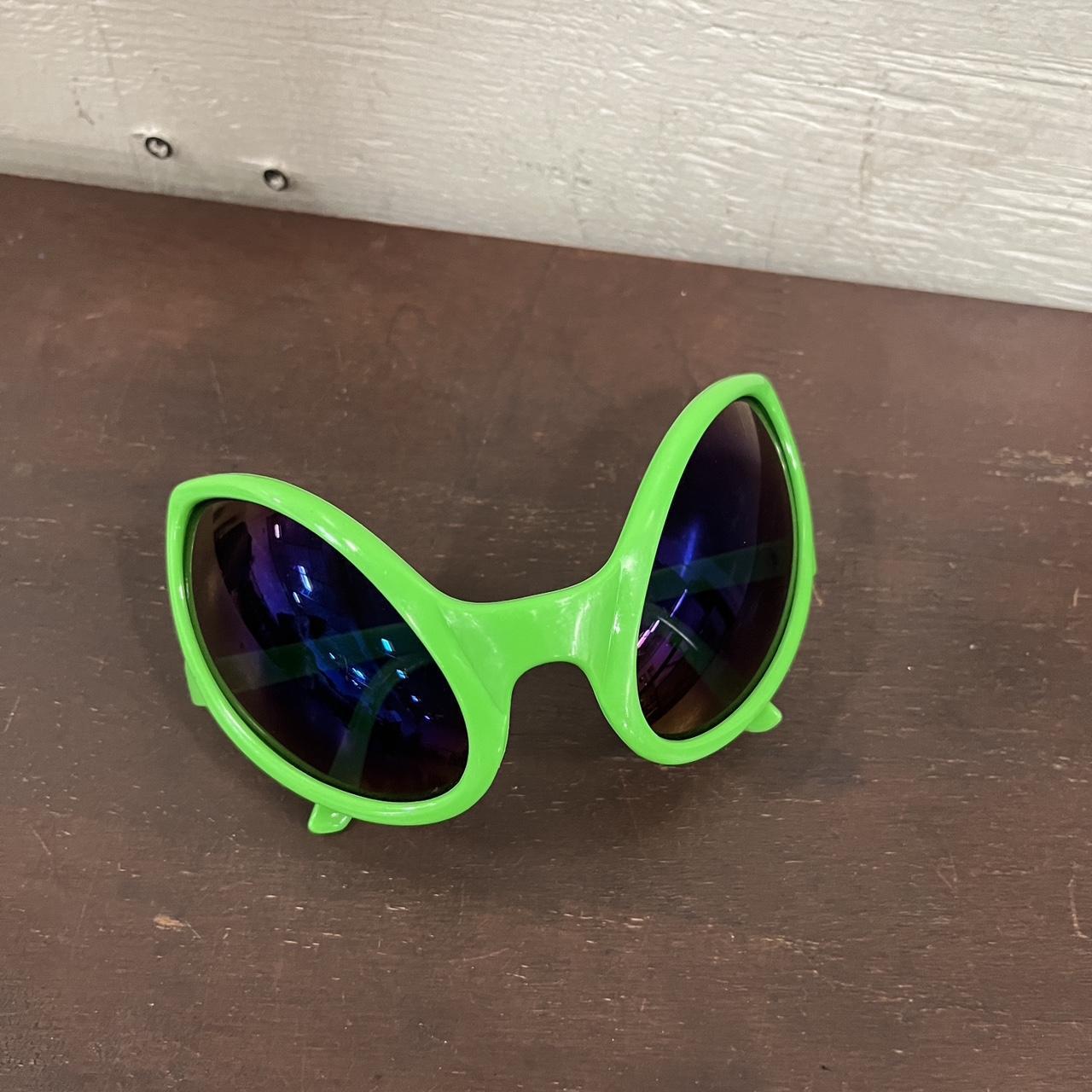 Balenciaga Men's Green and Black Sunglasses
