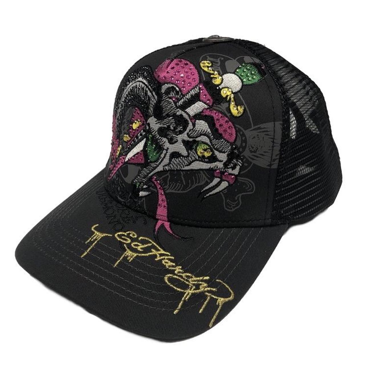 Ed Hardy Dagger Snake Rhinestone Trucker Hat, Color:...