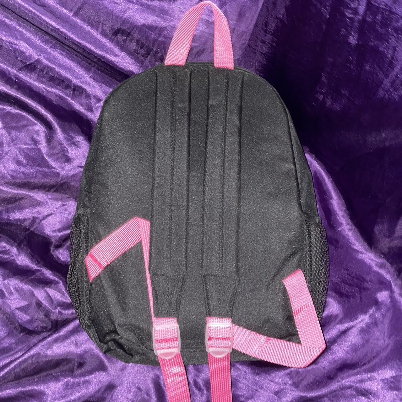 Super cute Pink mini backpack, has a colorful heart - Depop