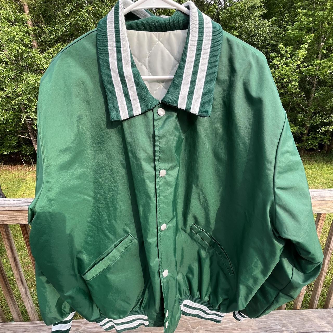 Men's Green and Grey Jacket Depop