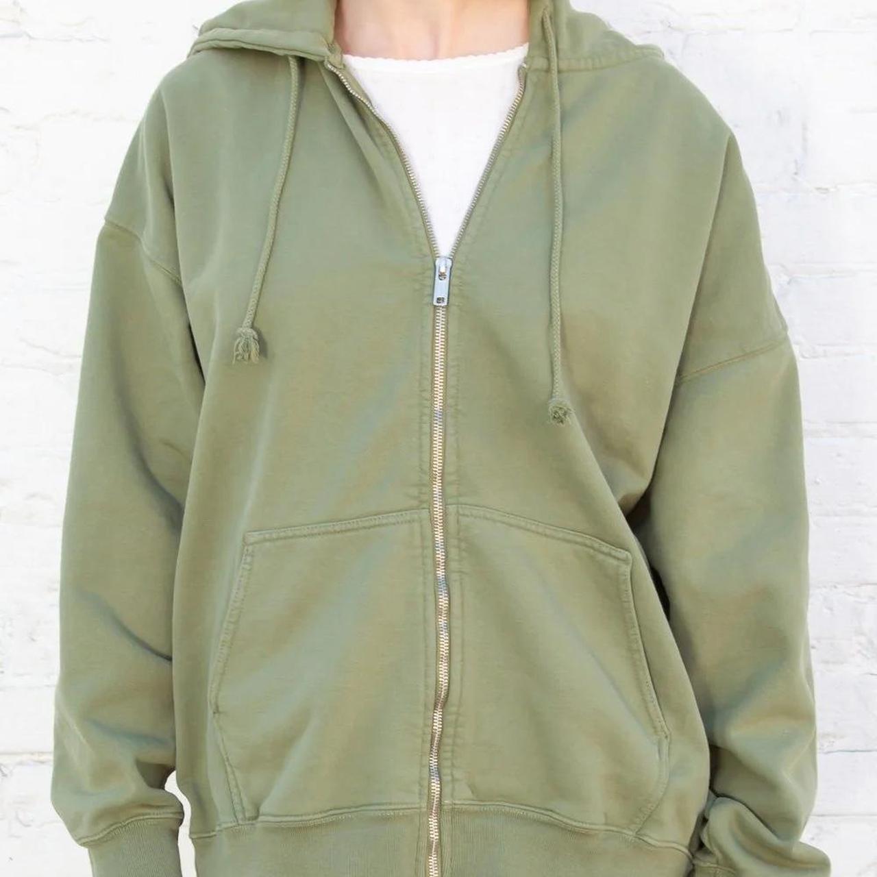 brandy Melville green christy oversized hoodie Depop