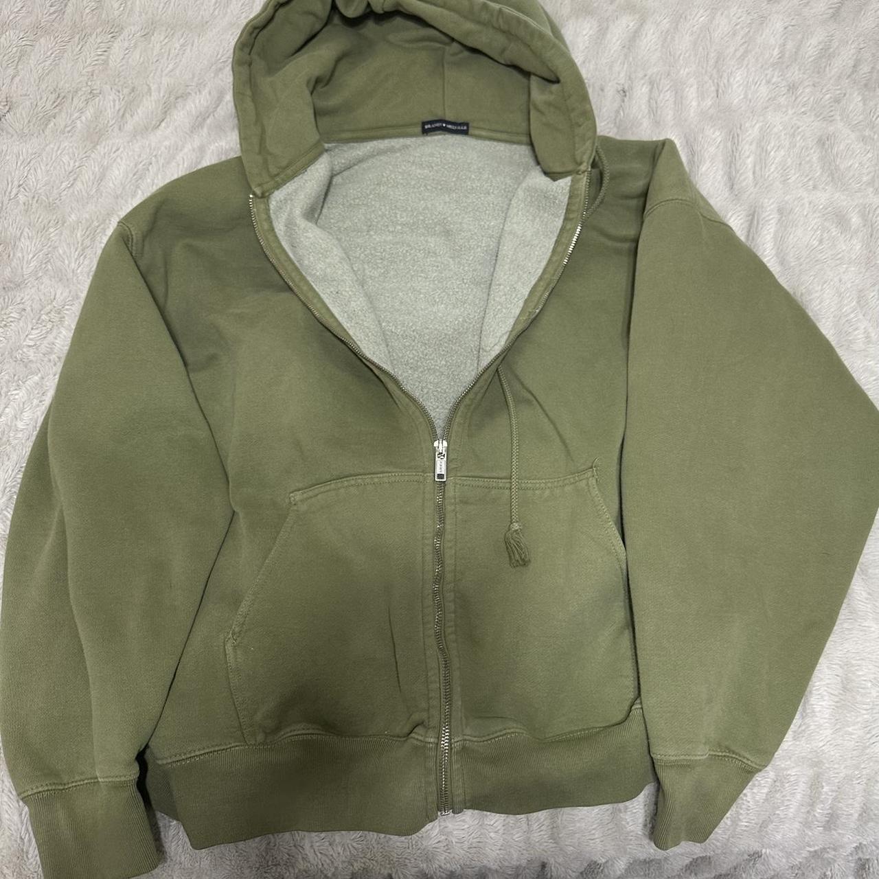 brandy Melville green christy oversized hoodie Depop