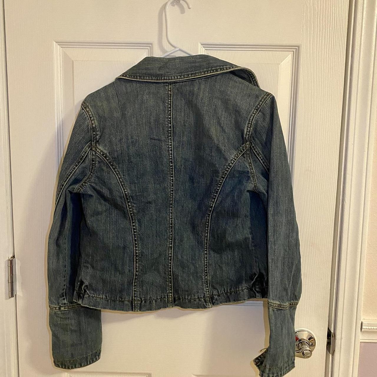 2000s Vintage Express Cropped Denim Jacket W  Super - Depop