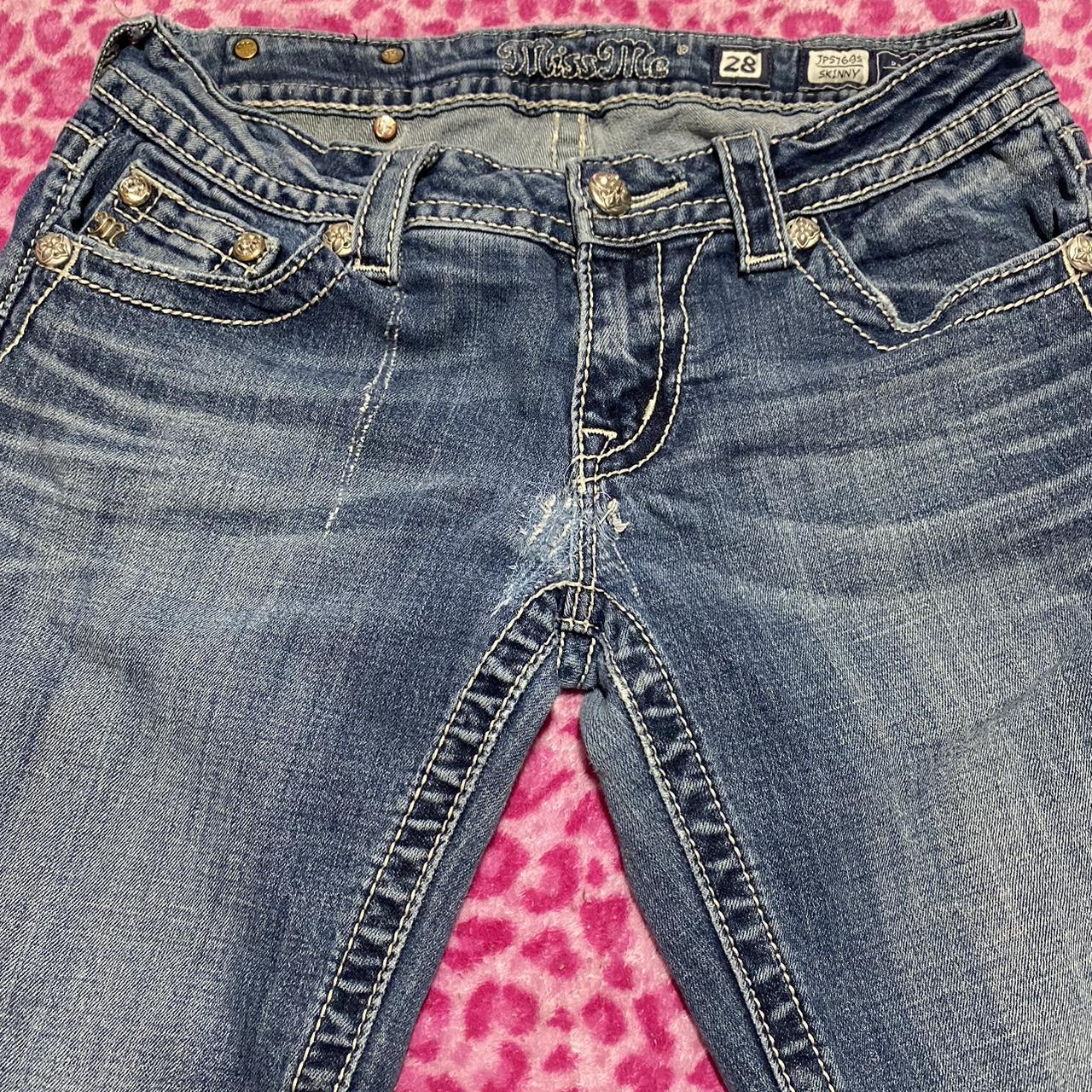 Miss me jeans Size 28’ back pocket design ~... - Depop