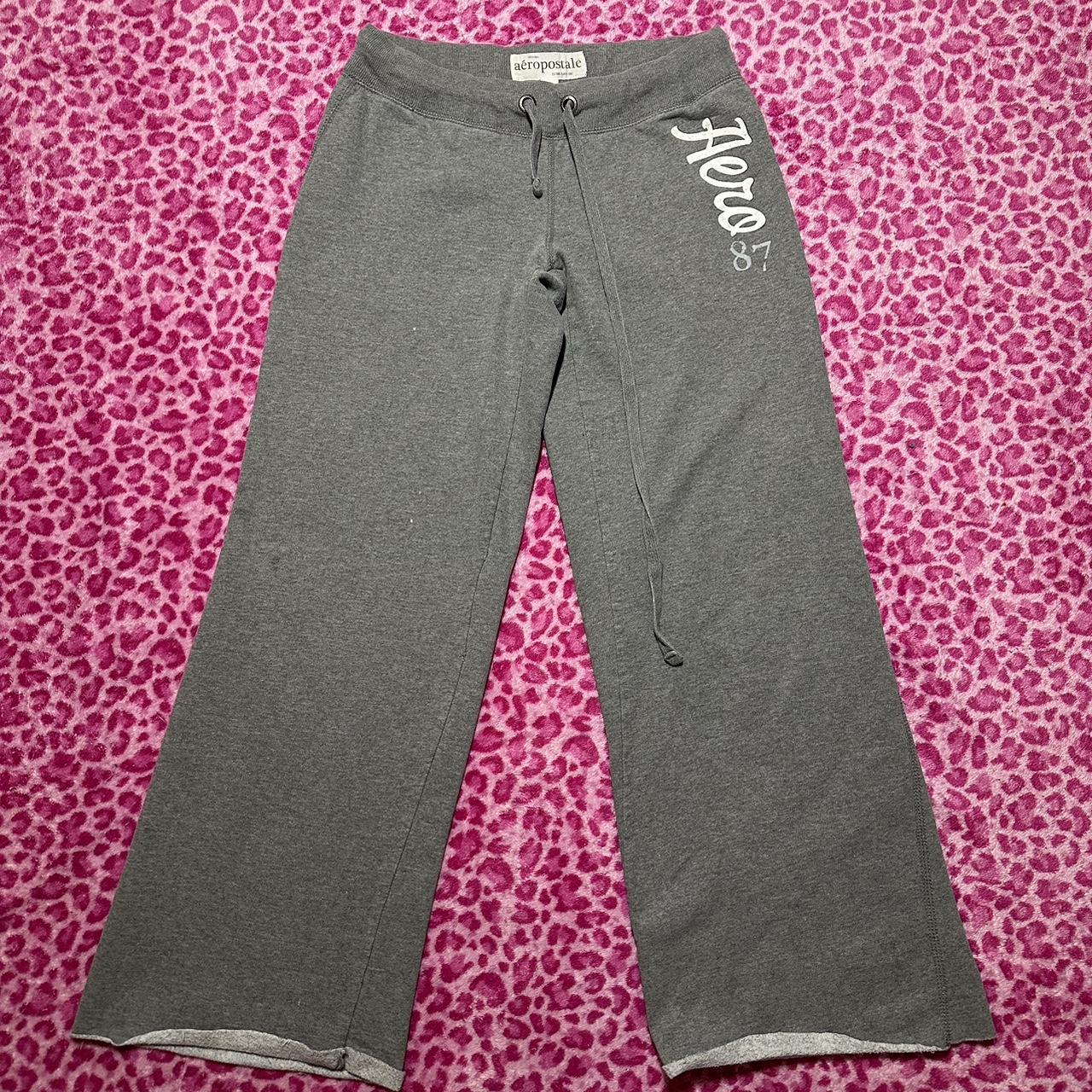 Aeropostale flare pants Size XS ~ grey ~ adjustable - Depop