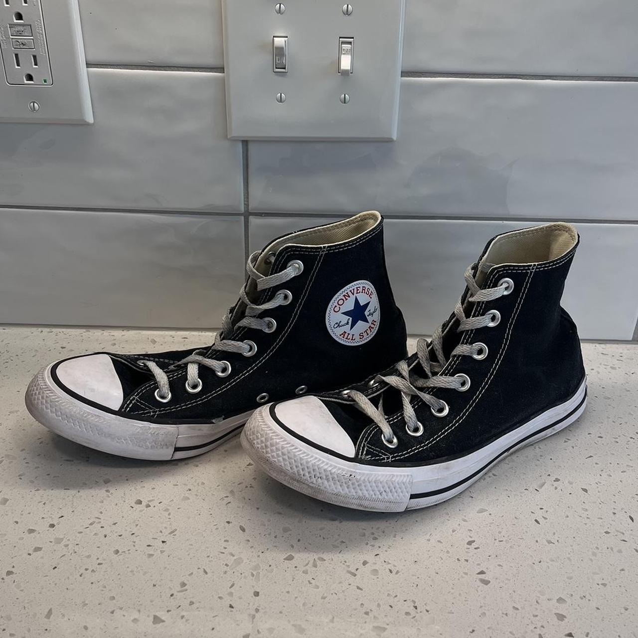 black converse high tops size womens 8 insoles are