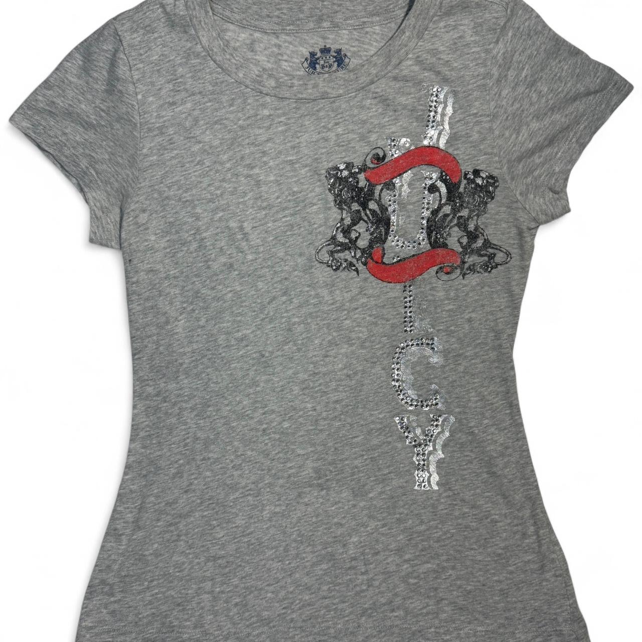 Juicy couture-rhinestone-tshirt - Depop