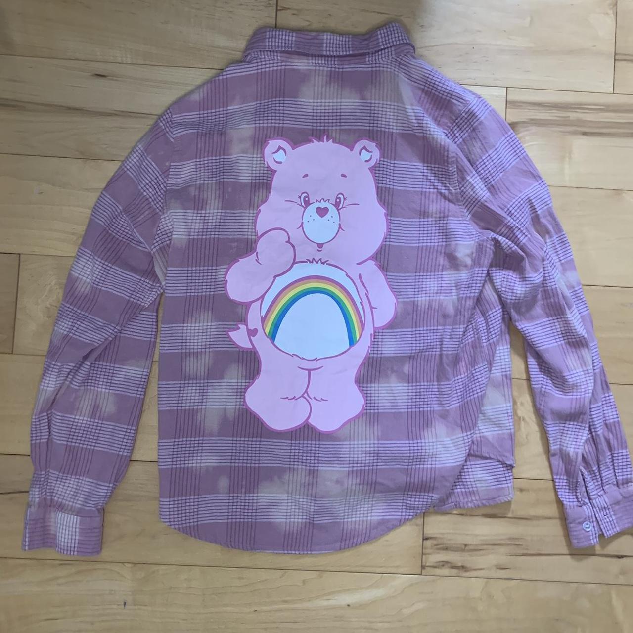 Pink Care Bear Flannel cheapest Medium