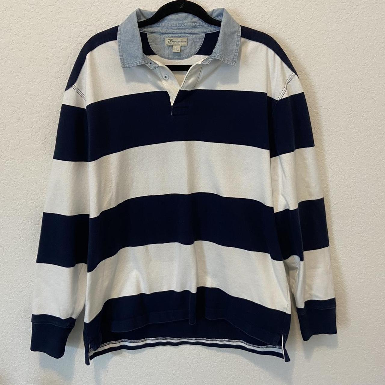 Men s J Crew Knit Goods polo Size L Vintage rugby Depop