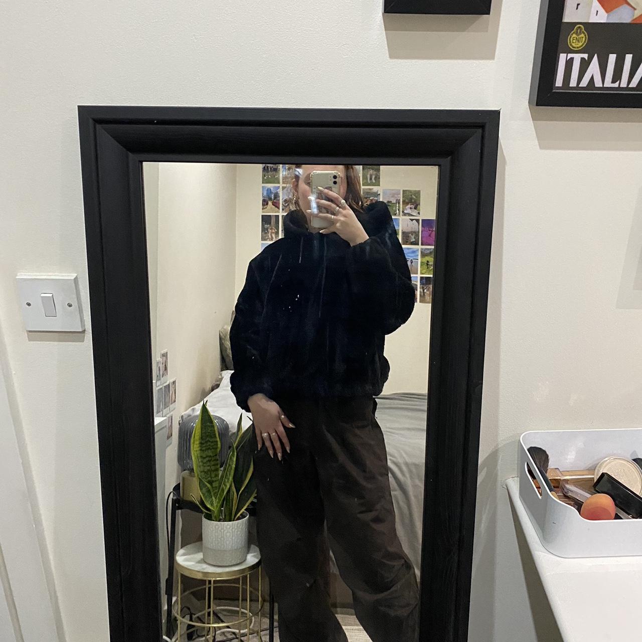 Zara Women's Black Hoodie Depop