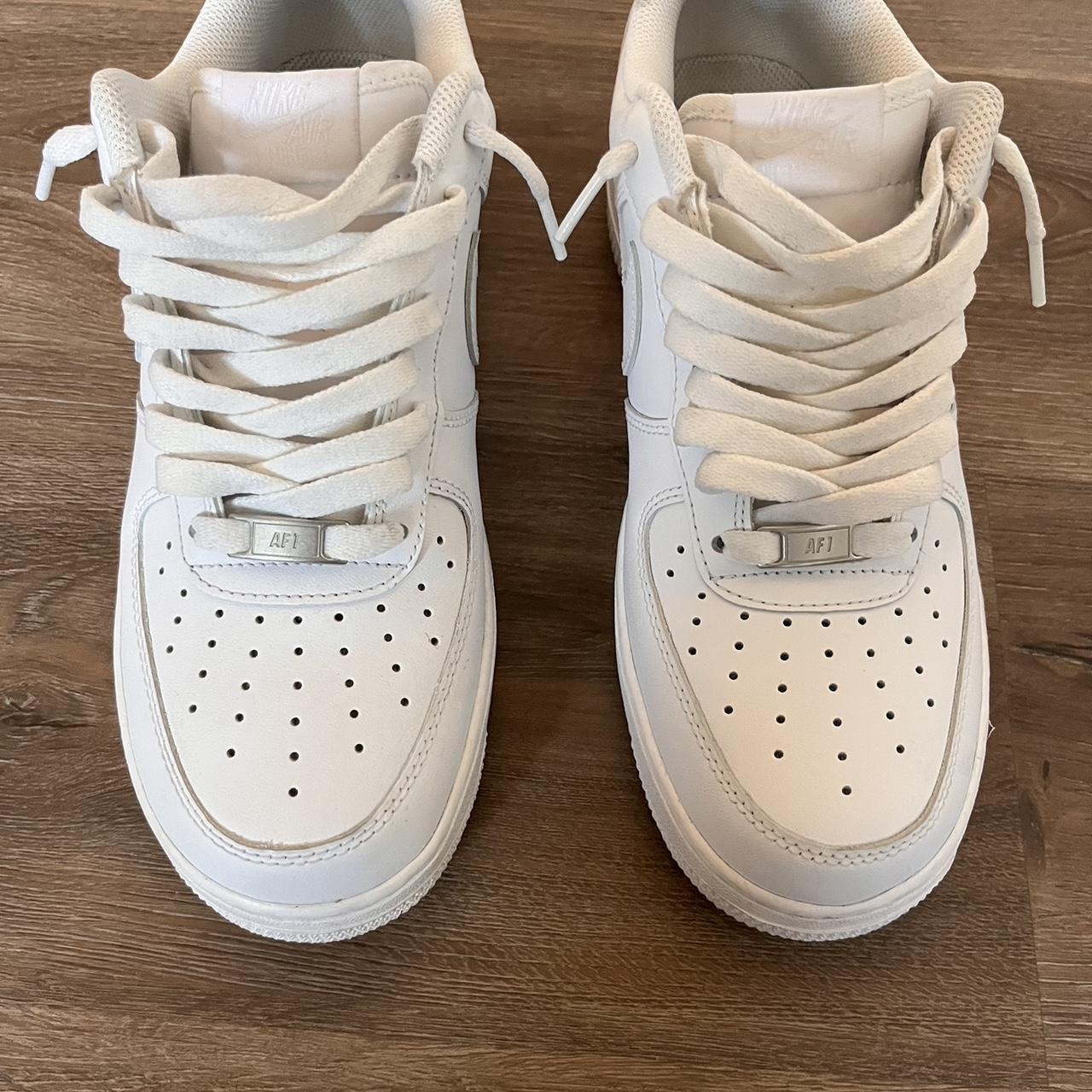 White Air Force 1, Size 9. Worn like 3... - Depop