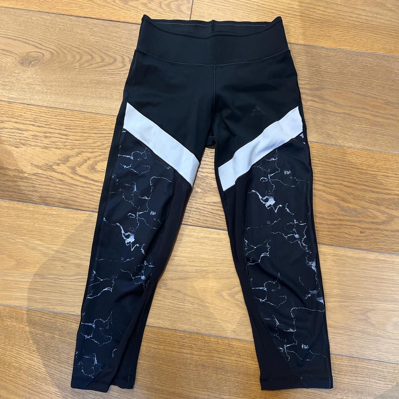 Adidas Women's Black Climalite Mid Calf Leggings - Depop