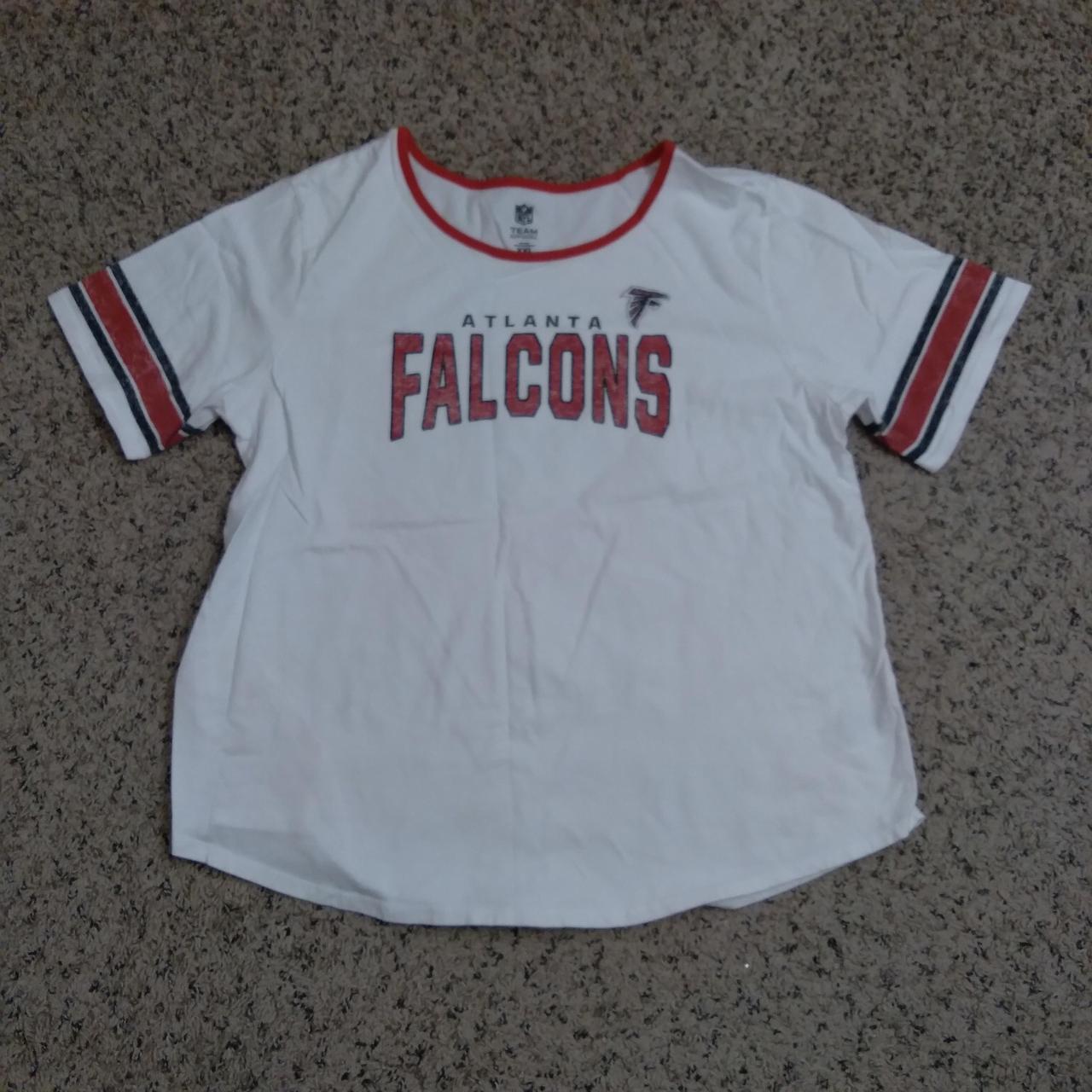 Women's Red Atlanta Falcons off the Shoulder Tee Top Shirt