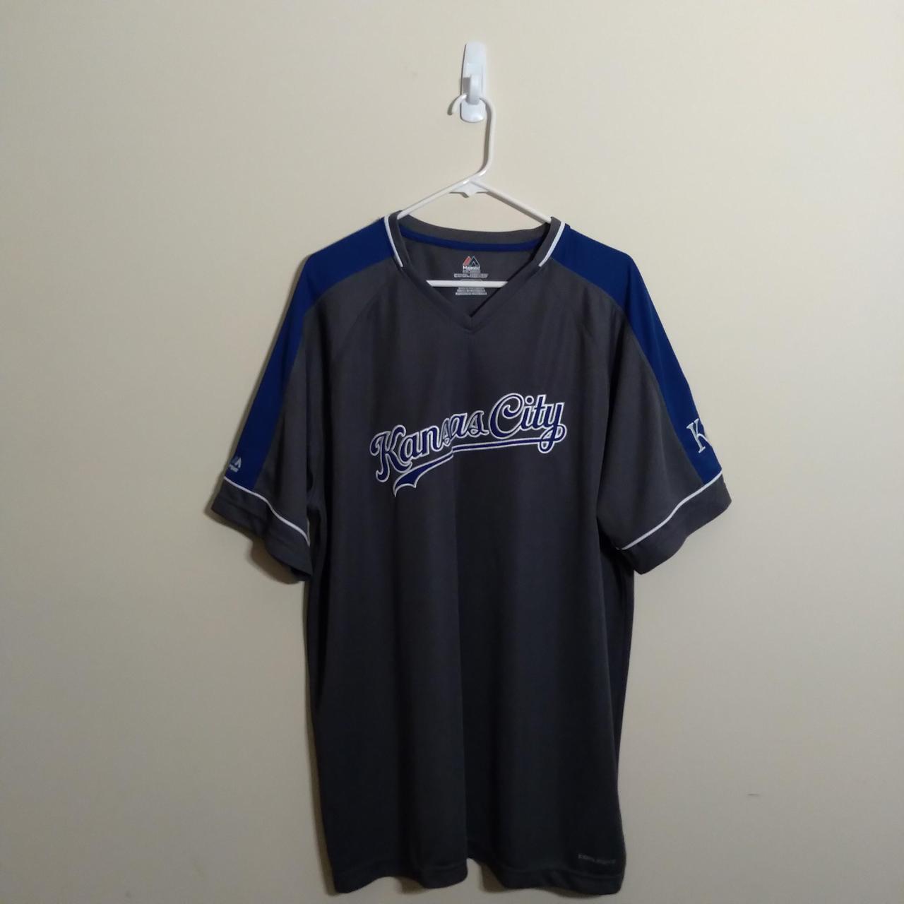 Majestic Baseball Jersey, Kansas City Royals, Embroidered Lettering