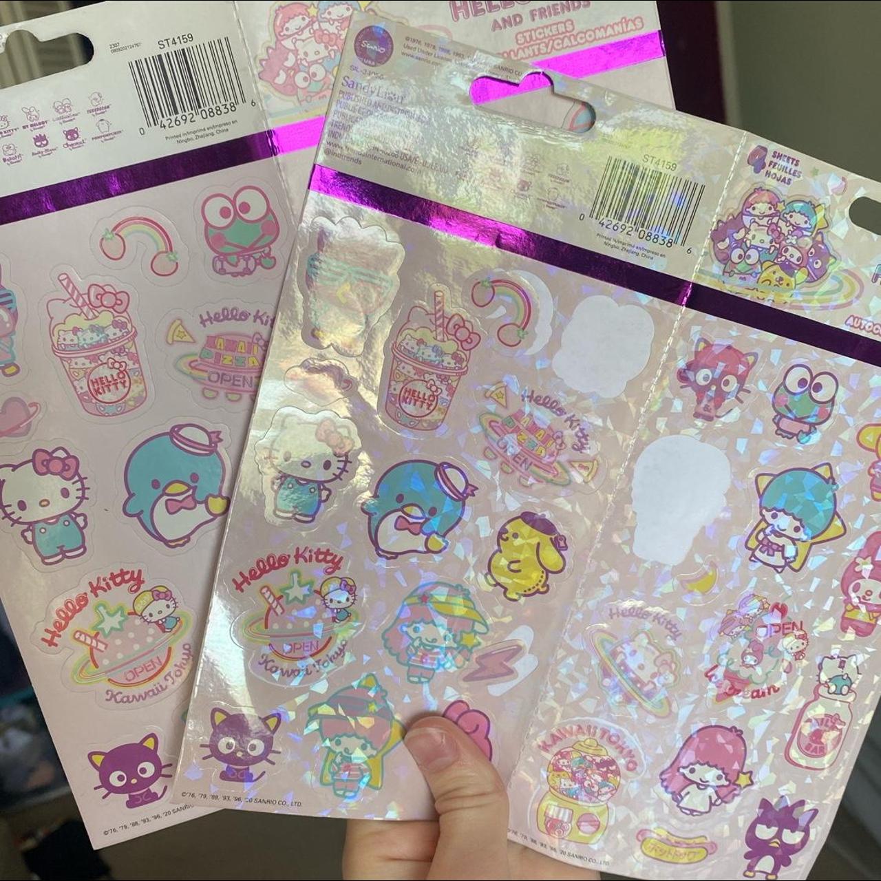 sparkly hello kitty sanrio stickers! they're labeled - Depop