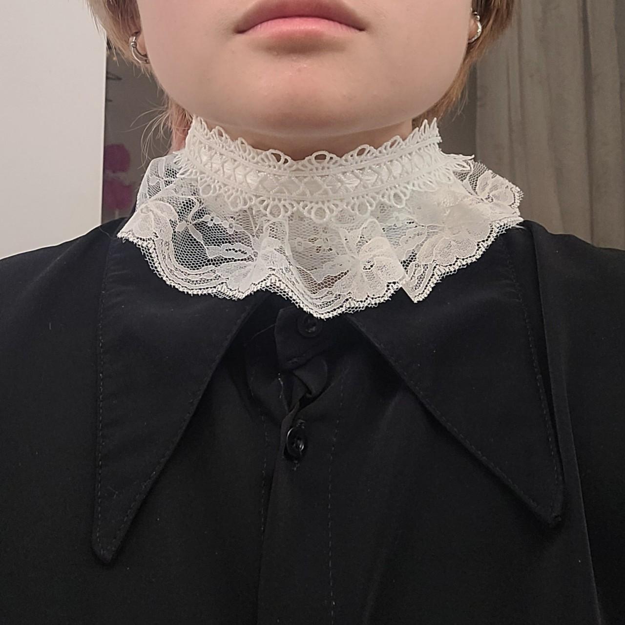 Handsewn lace choker. It is Adjustable and has lace... Depop