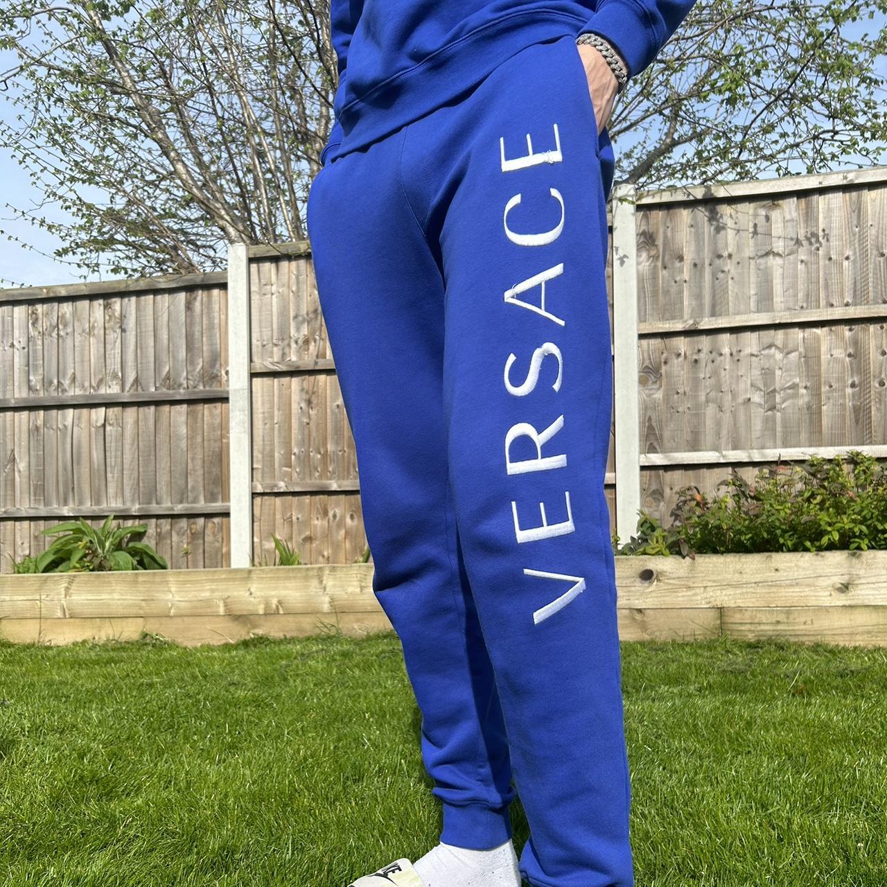 Blue versace sweatpants sale