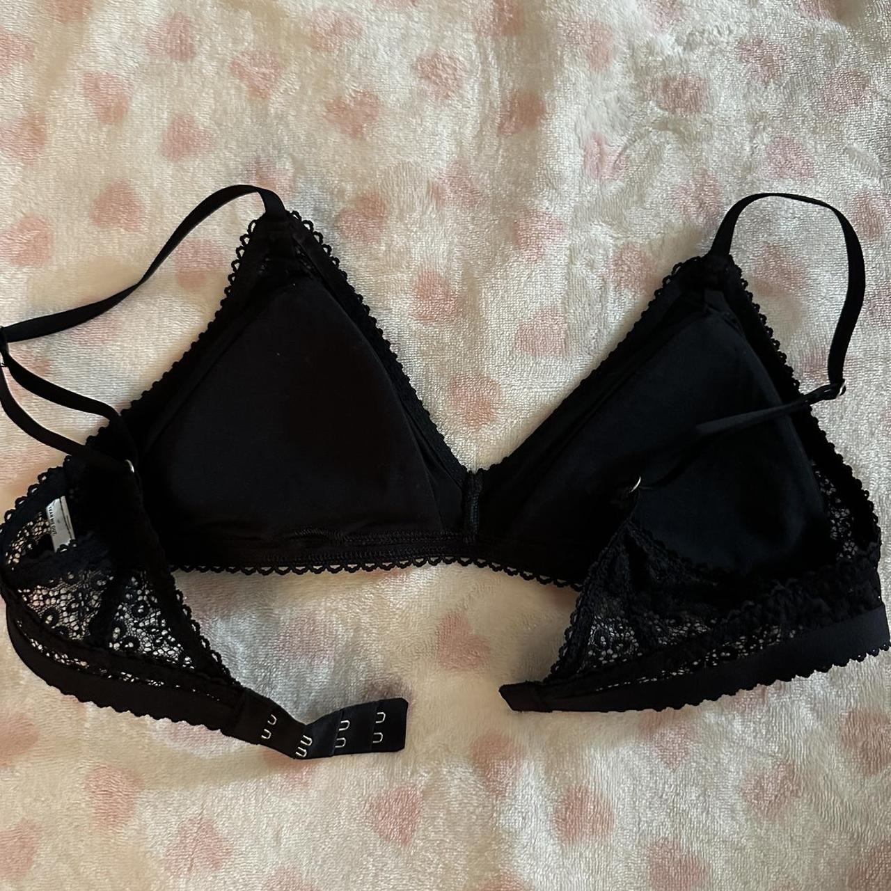black gilly hicks lace bralette size small worn... Depop