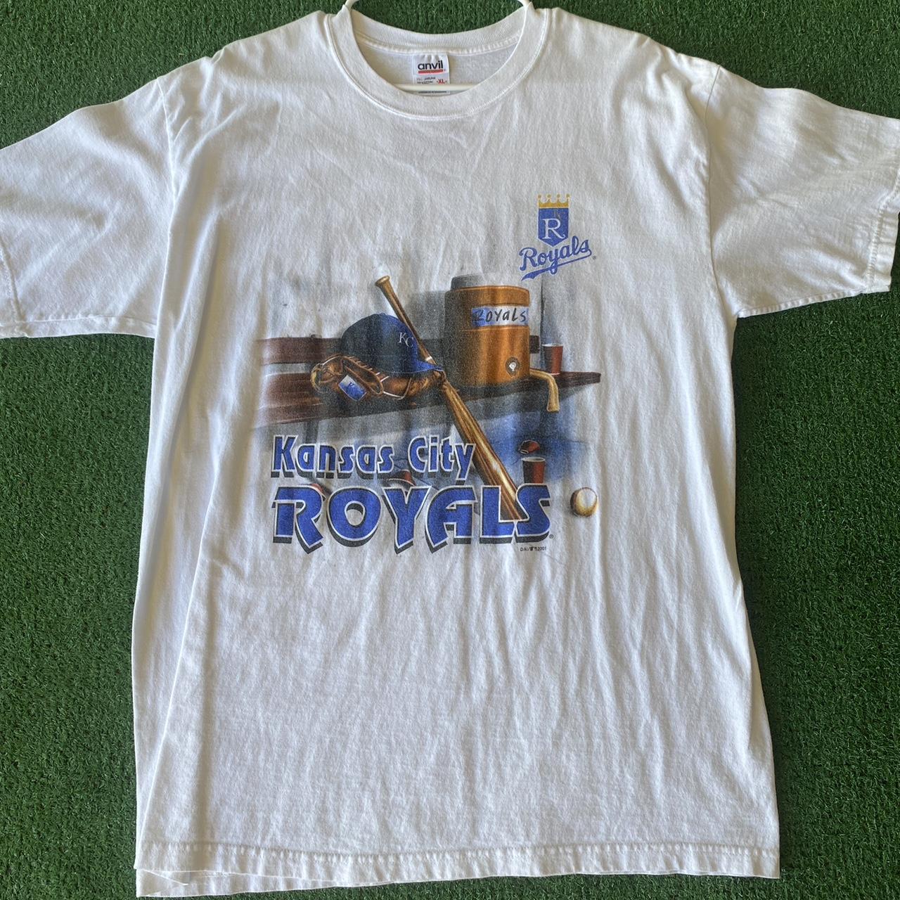 90's Kansas City Royals Baseball Jersey By Logo - Depop