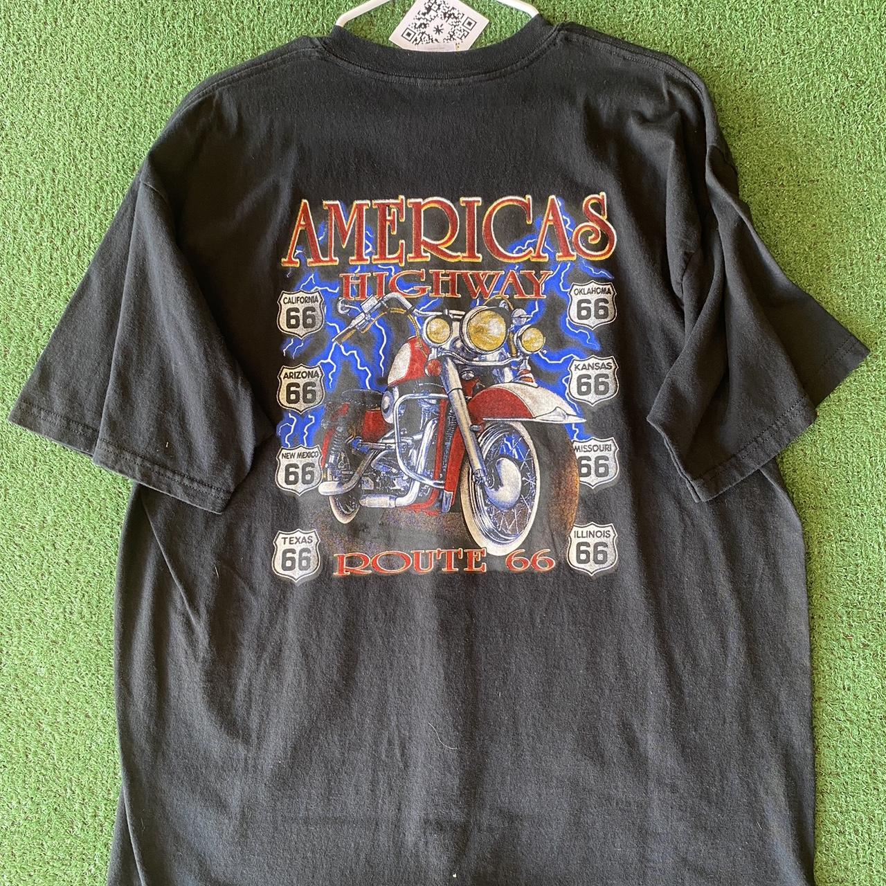 Vintage Route 66 Harley shirt -size xl - Depop