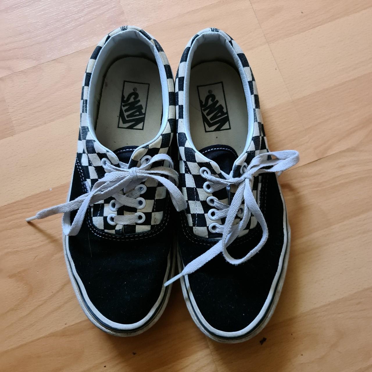 Fuzzy checkerboard vans best sale