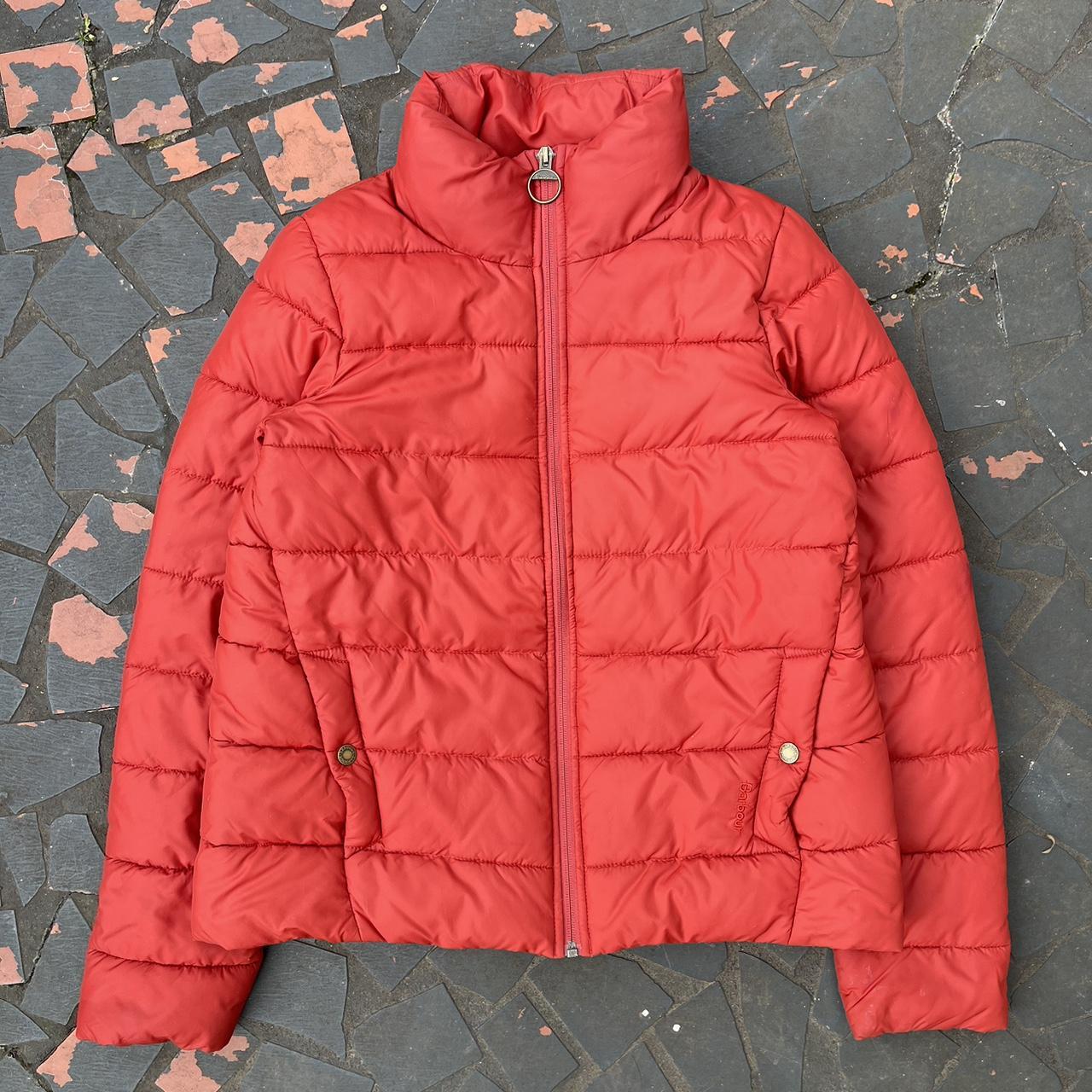 Barbour red puffer jacket best sale