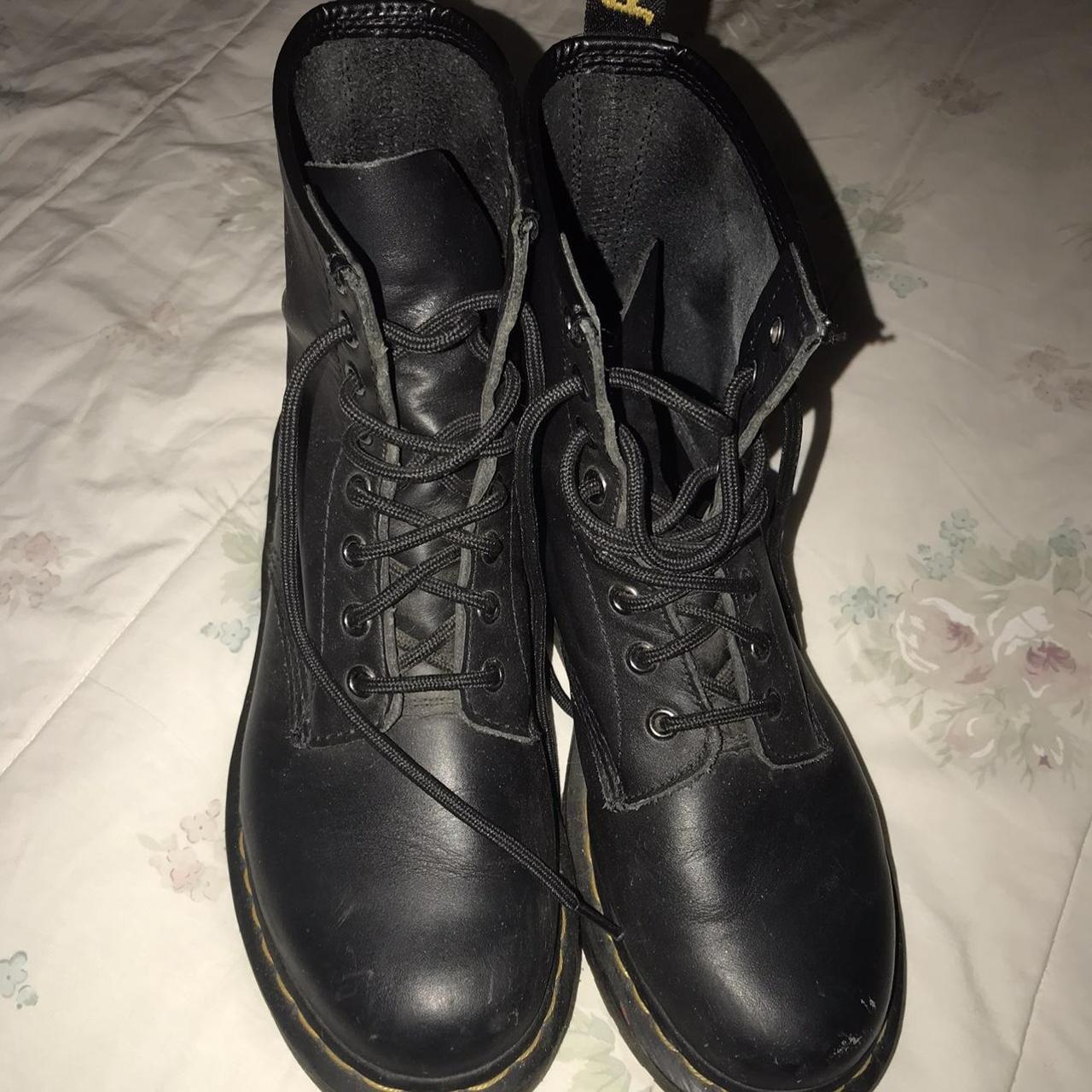 Black Doc Marten Boots In Size 8.5 Women’s Light - Depop