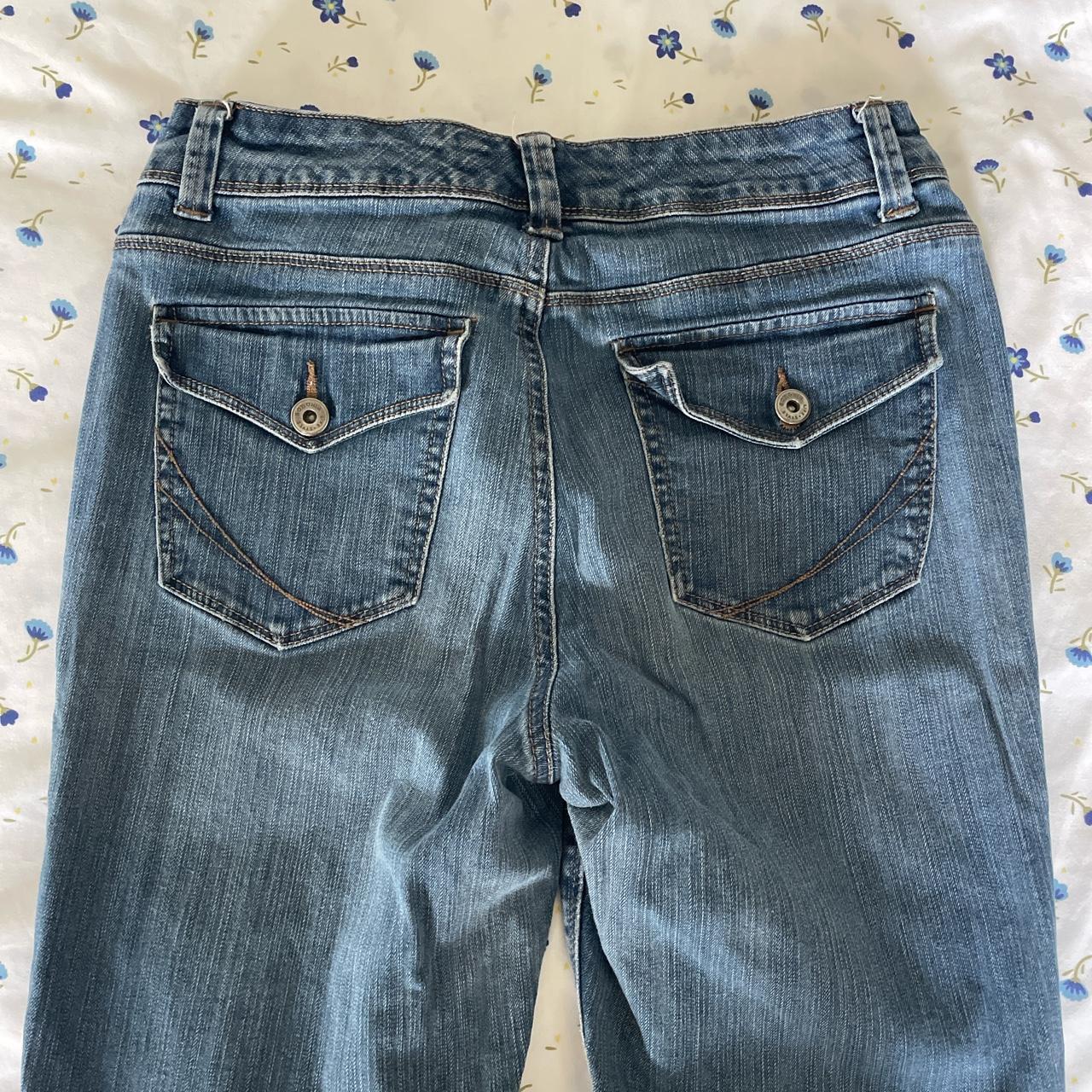 vintage 90’s low rise jeans, more of a straight fit... - Depop