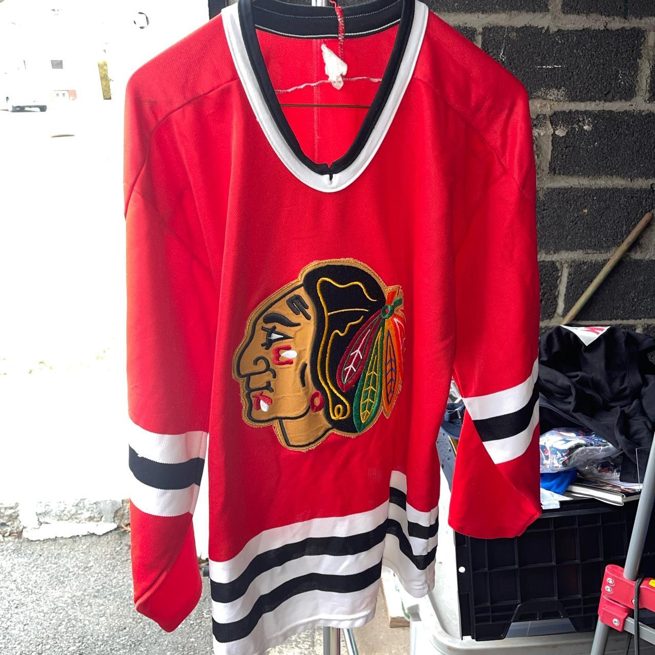 Vintage Chicago Blackhawks CCM hockey jersey Tagged - Depop