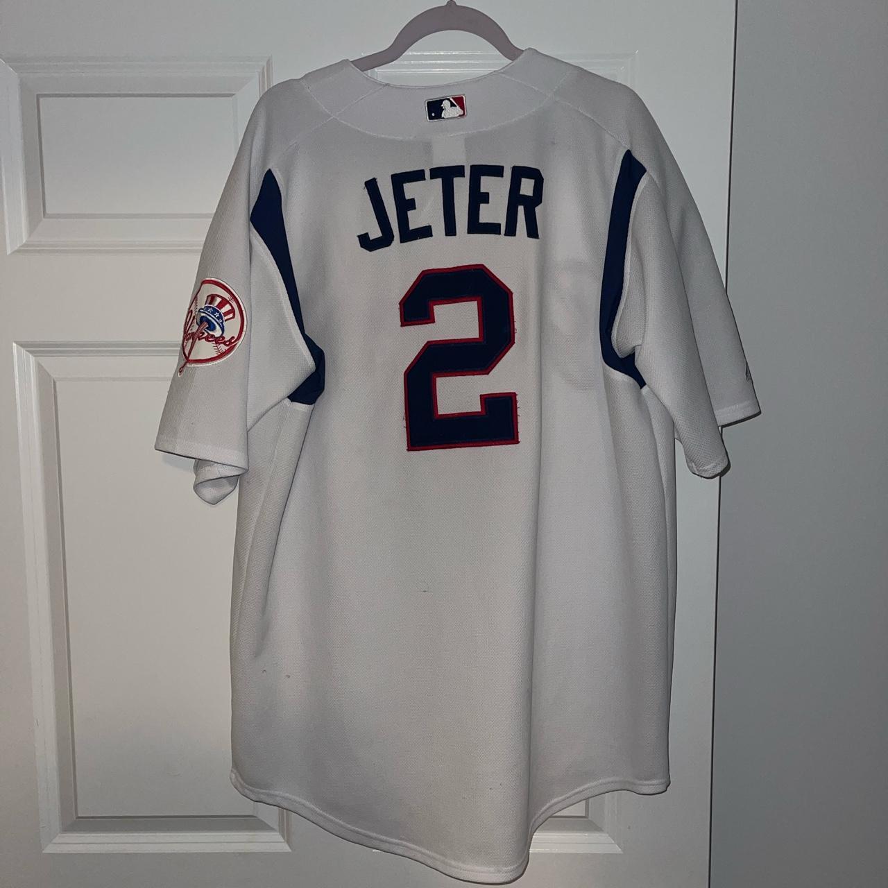 Vintage 90's Derek Jeter jersey Majestic made in USA - Depop