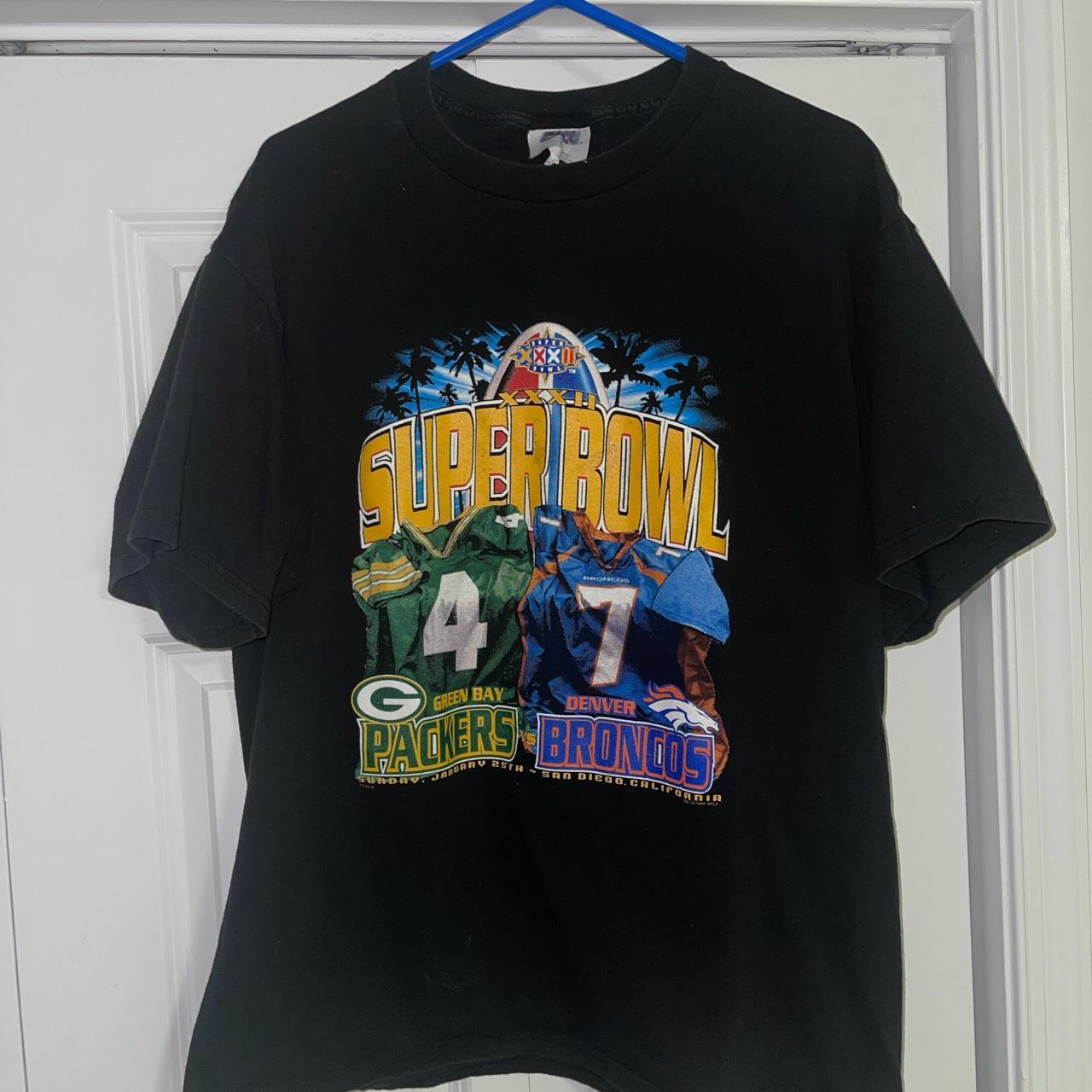 Denver Broncos NFL Super Bowl XXXII Vintage Black T Shirt