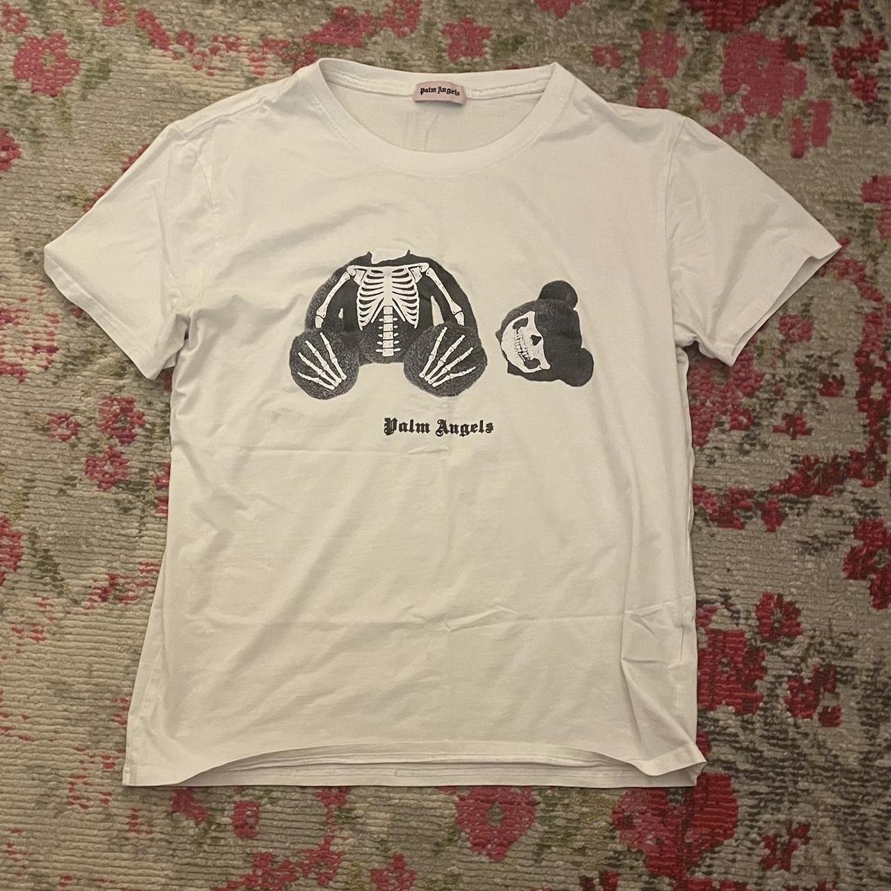 Palm top angels skeleton bear tee size L