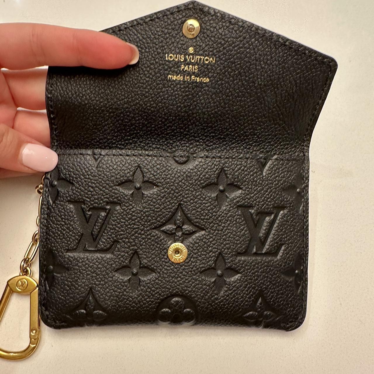 Louis Vuitton Empreinte Key Pouch Black Gently - Depop