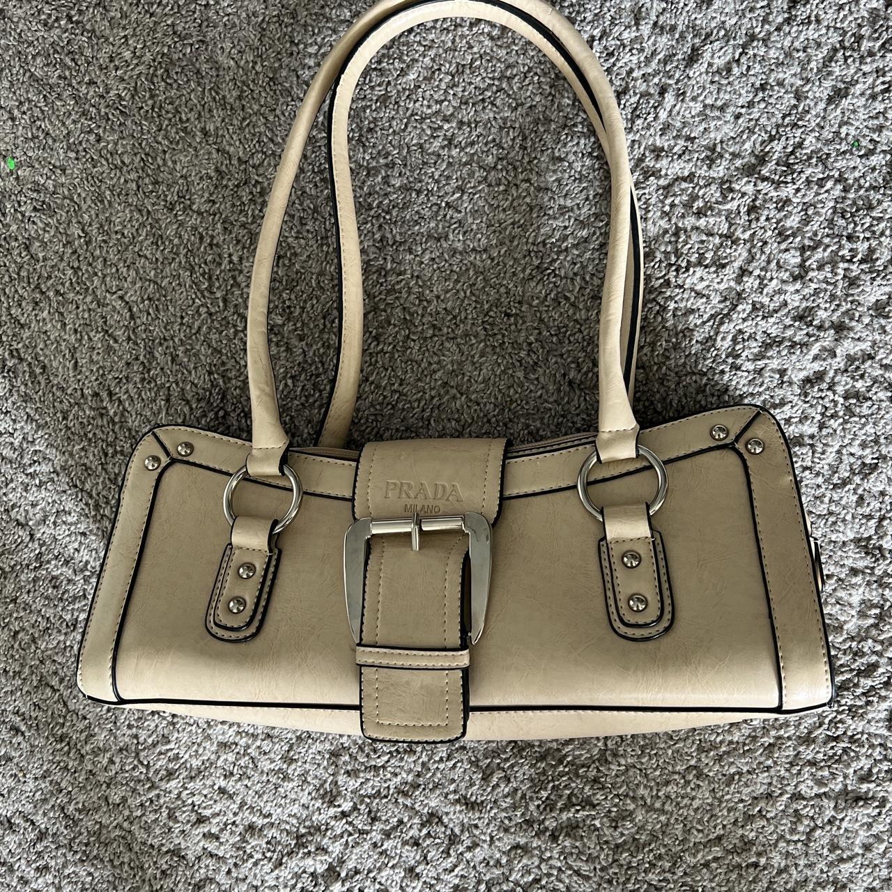 Prada Women's Cream Bag | Depop